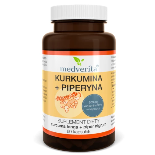 Medverita - Kurkumina + Piperyna - 60 kapsułek